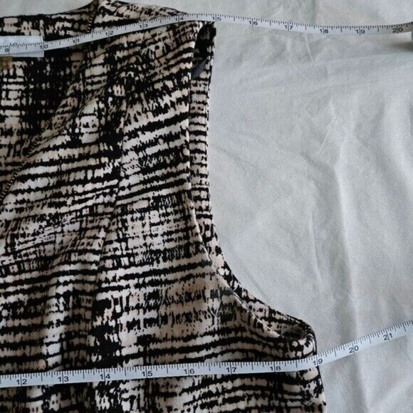 Calvin Klein Dress Womens 14 Multicolor Stretch Midi A Line Zip Front Sleeveless - Picture 5 of 14